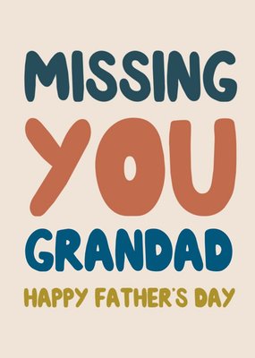 Just To Say Miss You Grandad Father's Day Card
