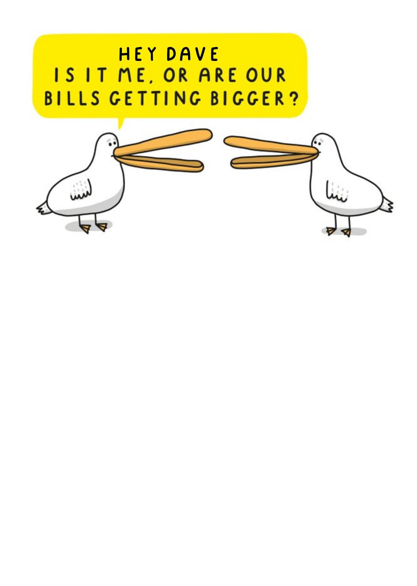 Moonpig Bills Getting Bigger Card, Large