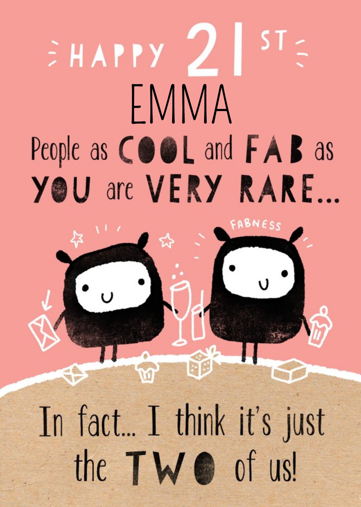 People As Cool And Fab As You Are Very Rare Happy 21st Birthday Card Ecard