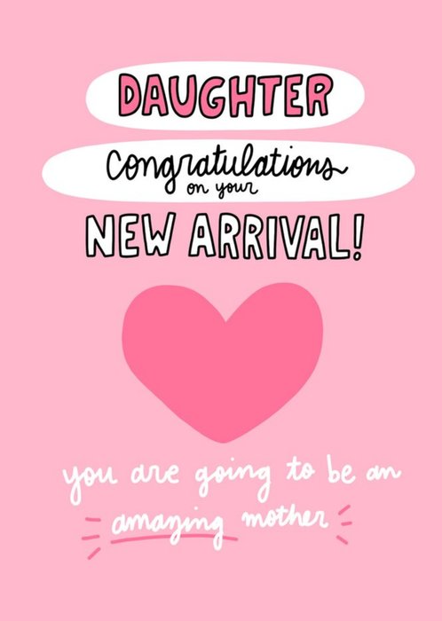 Angela Chick Daughter  Cute New Baby Card