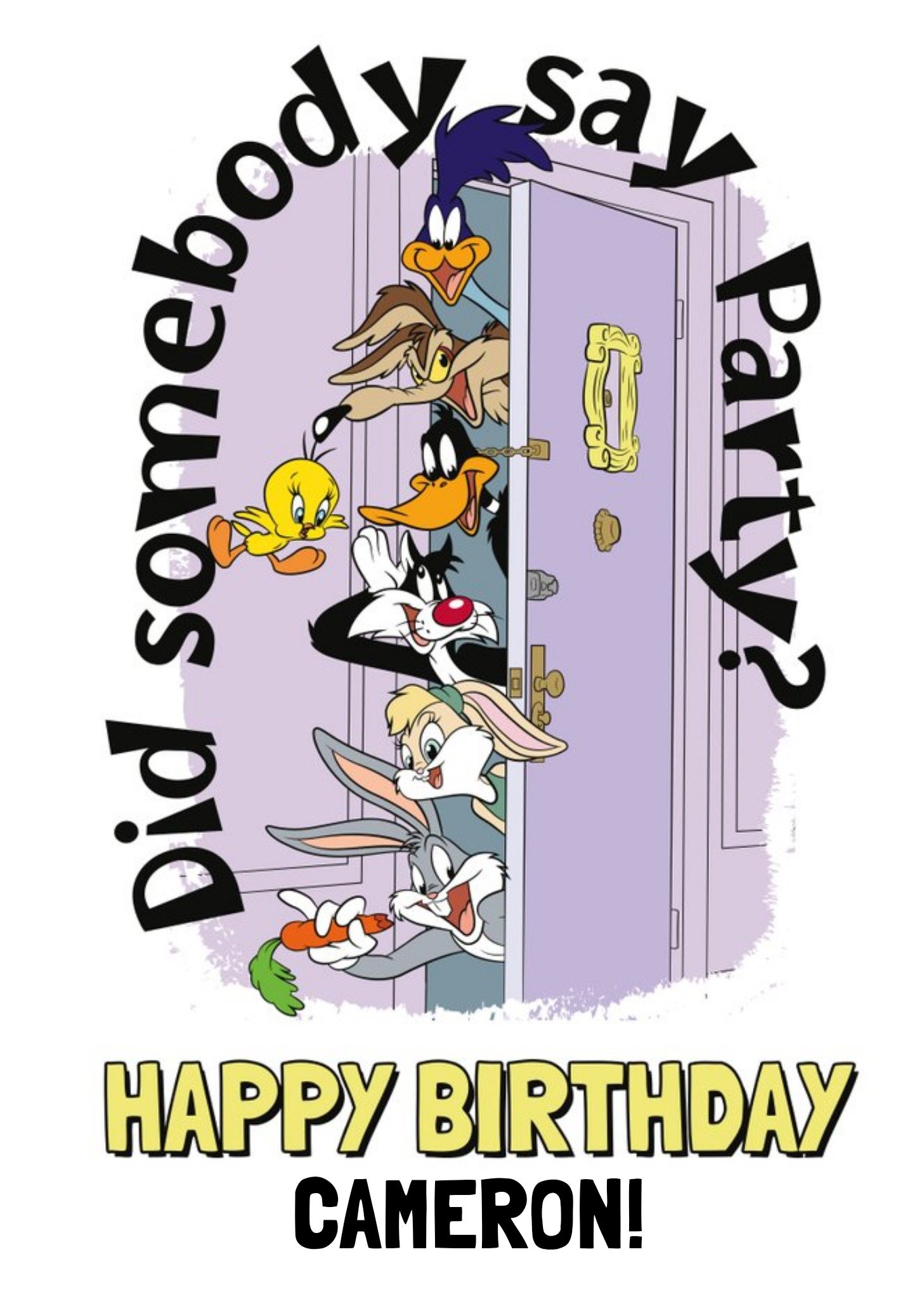 Warner Brothers 100 Did Somebody Say Party? Card Ecard