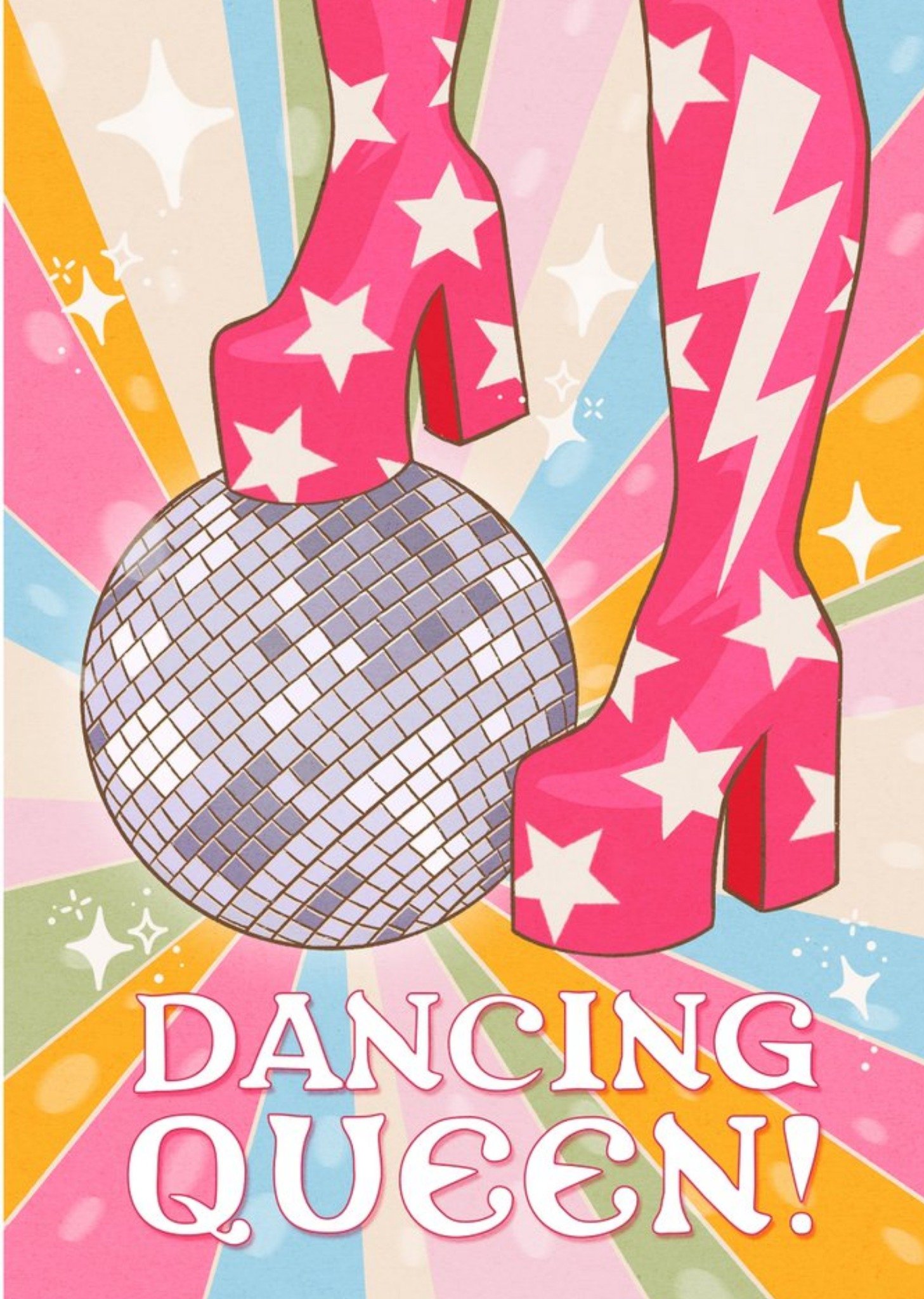 Dancing Queen Disco Ball Card Ecard