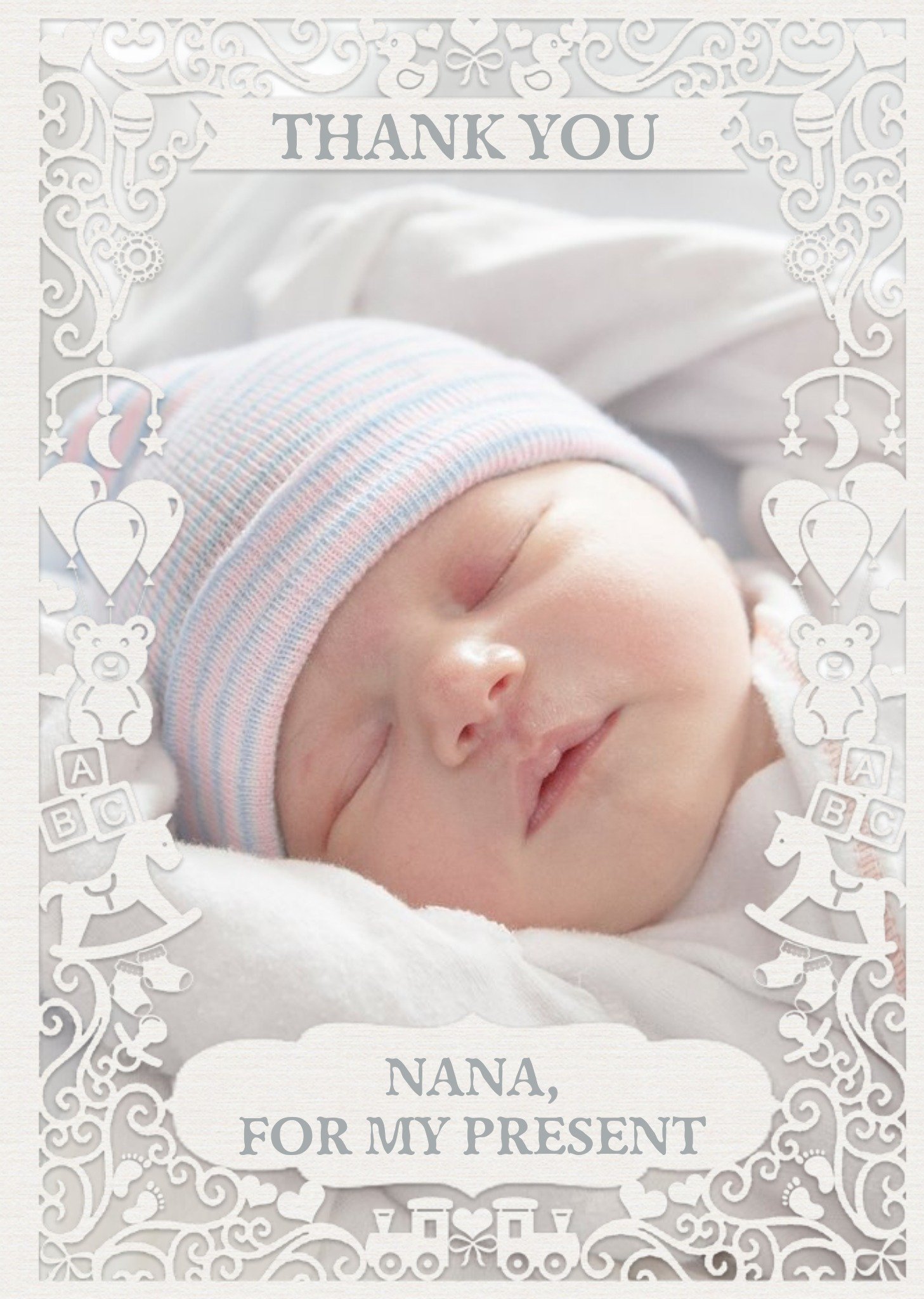 Paper Frames Photo Upload Thank You For My Presents Nanna Card Ecard