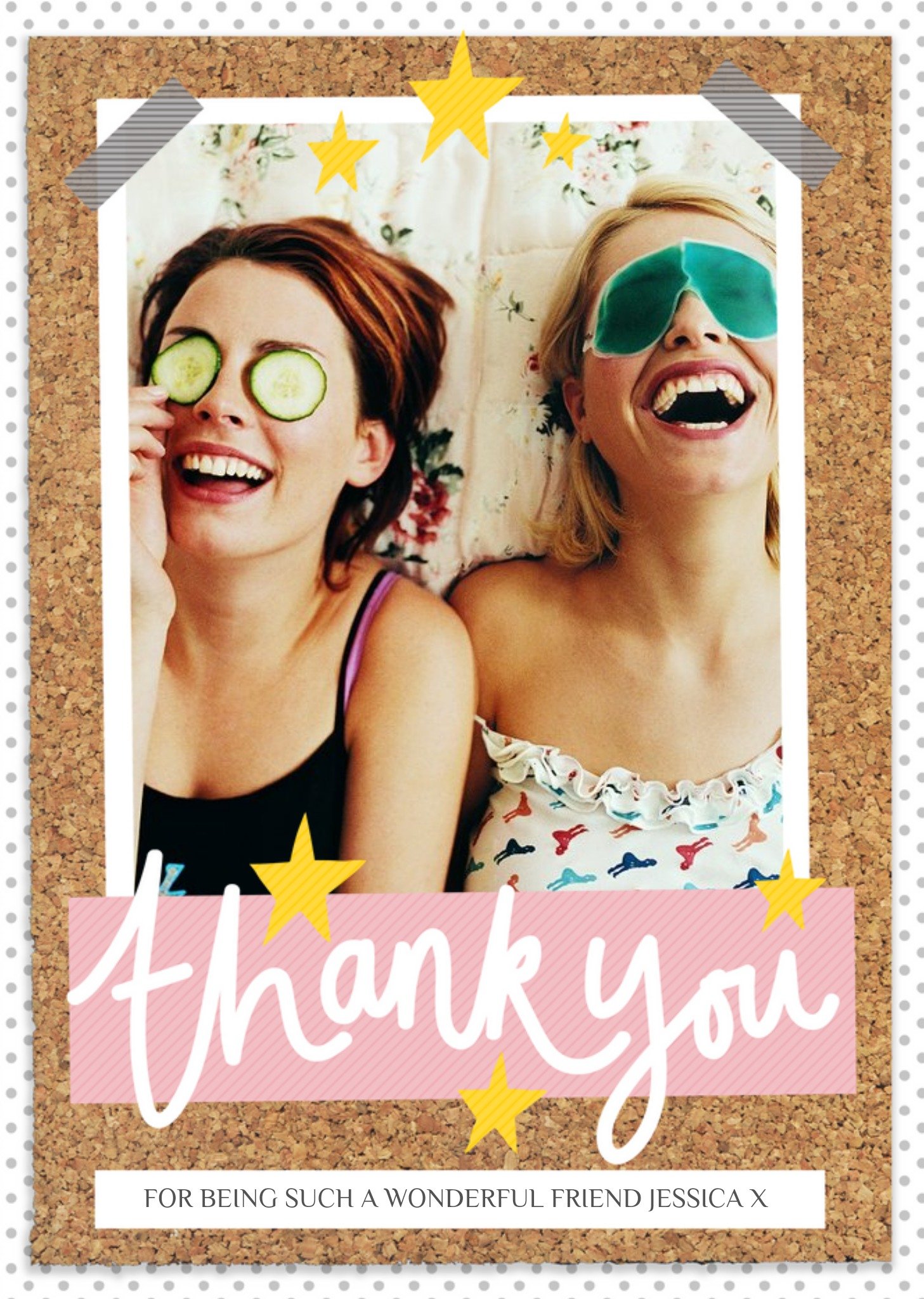 Thank You For Being Such A Wonderful Friend Photo Upload Postcard