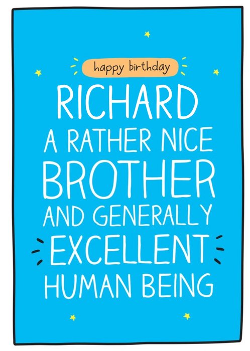 Happy Birthday card - A rather nice BROTHER