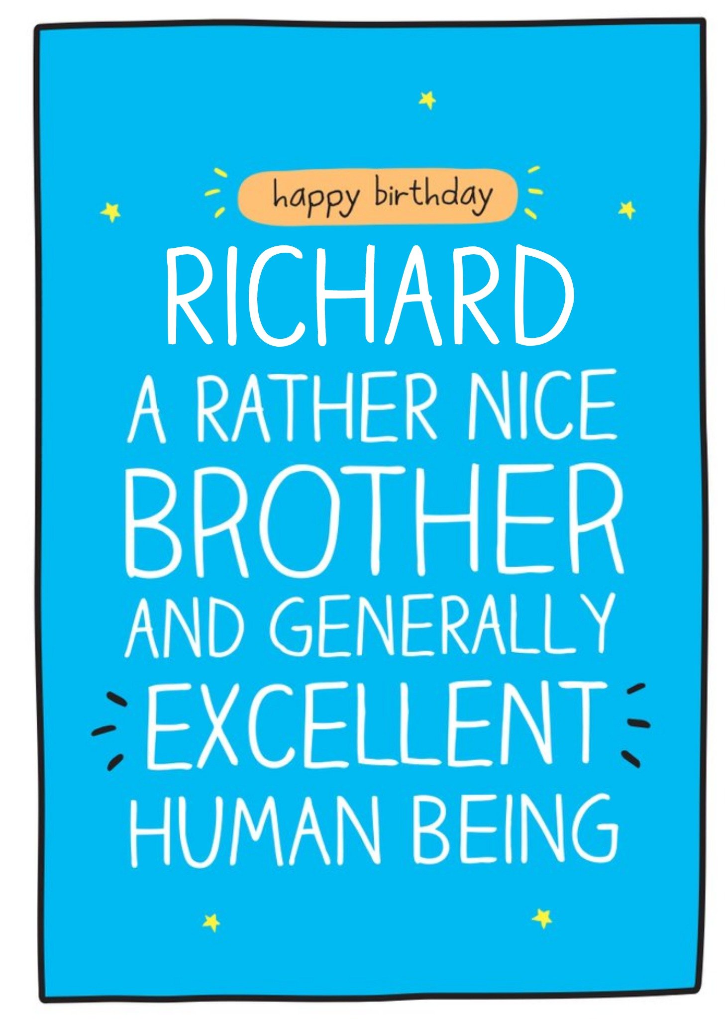 Happy Jackson Happy Birthday Card - A Rather Nice Brother Ecard