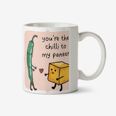Cute Illustration You're The Chilli To My Paneer Mug
