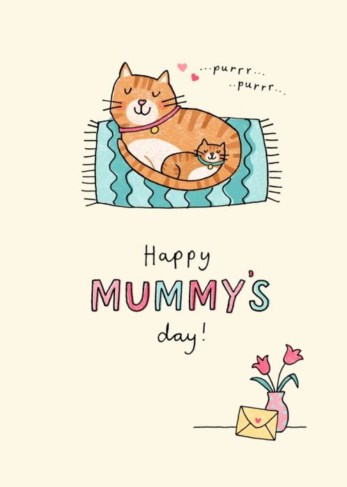 Purring Pussycats Illustrated Mummy's Mother's Day Card