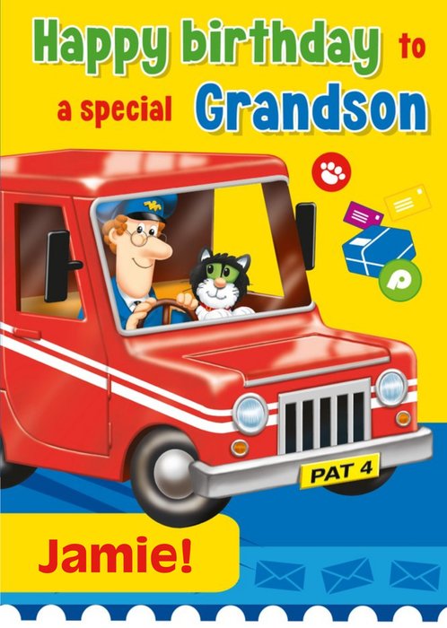 Postman Pat To a Special Grandson Birthday Card