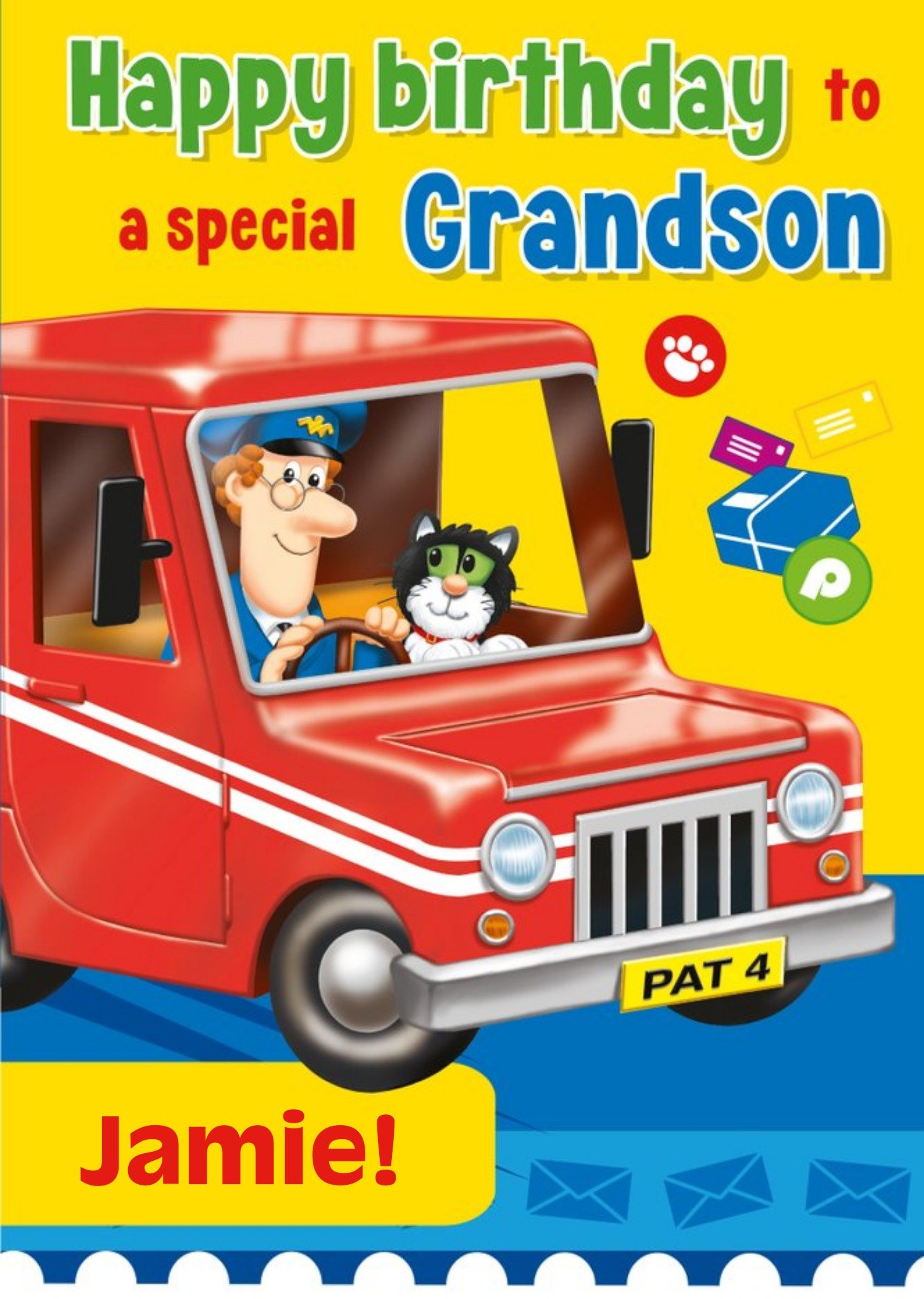 Other Postman Pat To A Special Grandson Birthday Card, Large