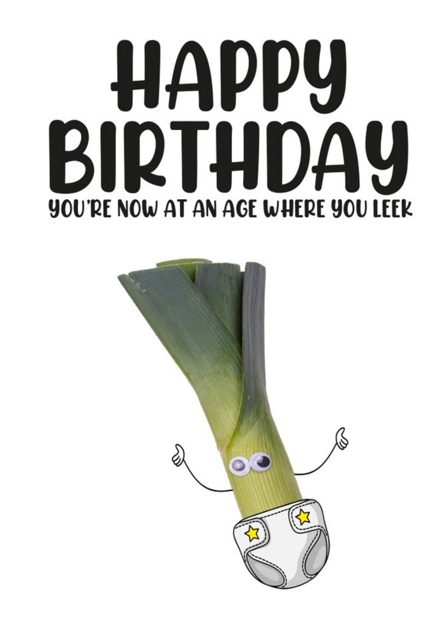 Filthy Sentiments Funny Photographic At An Age Where You Leek Birthday Card, Large
