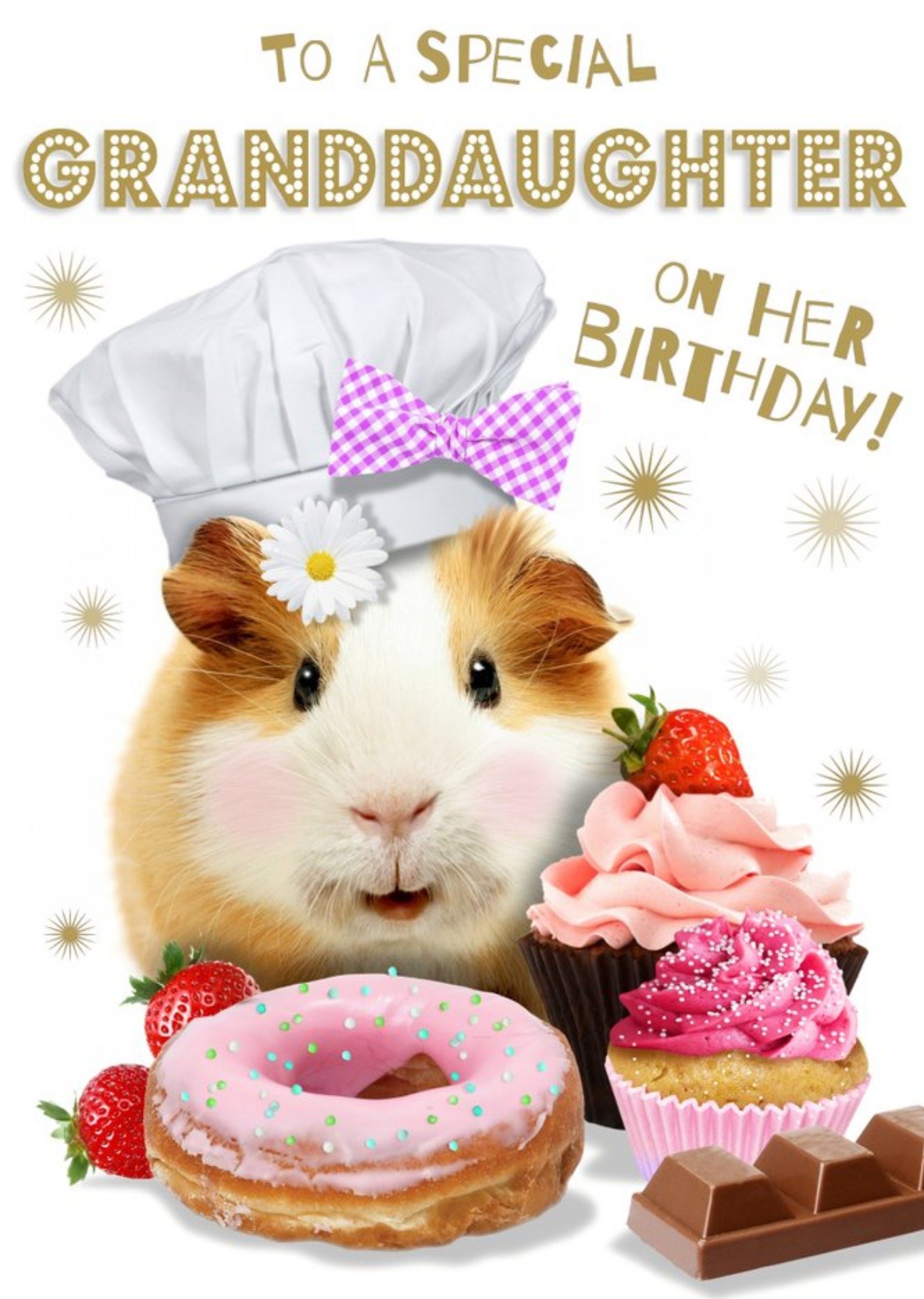 Moonpig To A Special Granddaughter Birthday Guinea Pig Card, Large