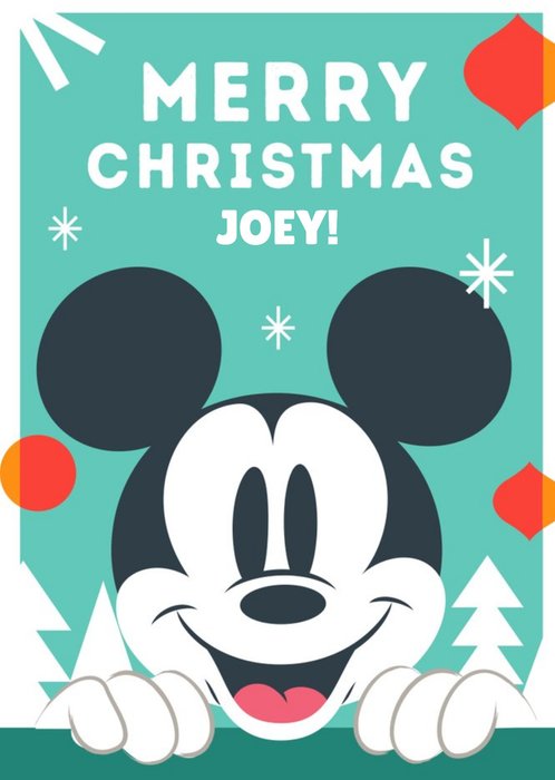 Disney Mickey Mouse Snowflakes Christmas Card