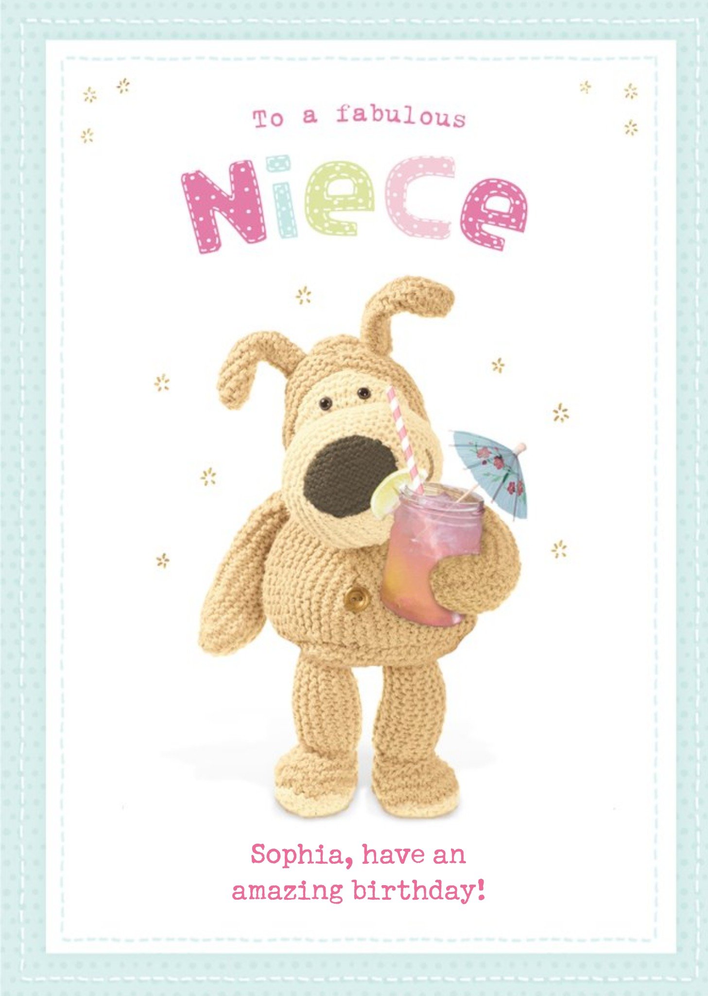 Cute Boofle Card - To My Fabulous Niece