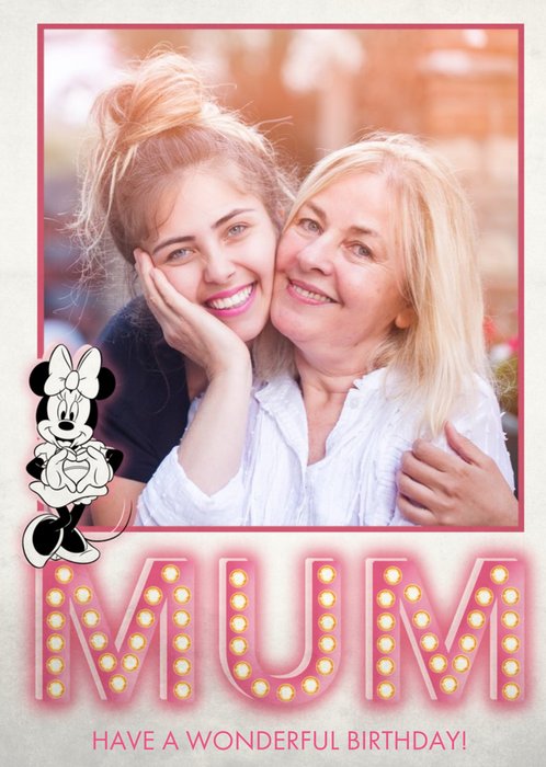 Minnie Mouse birthday card - Mum