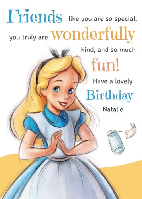 Disney 100 Alice In Wonderland Birthday Card