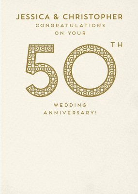 Pigment Congratulations 50th Wedding Anniversary Card 