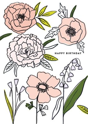 Chloe Turner Happy Birthday Floral Card