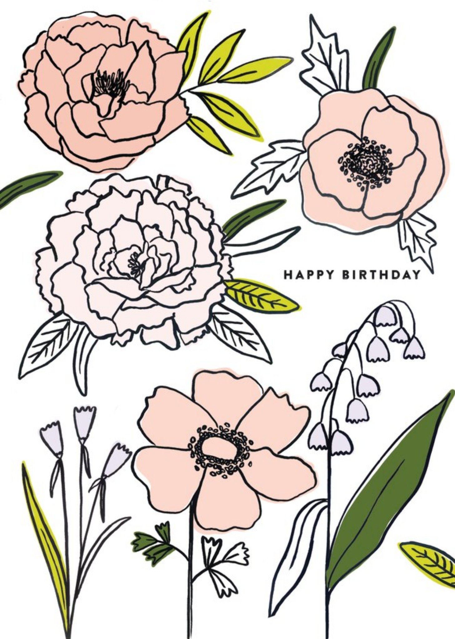 Chloe Turner Happy Birthday Floral Card Ecard