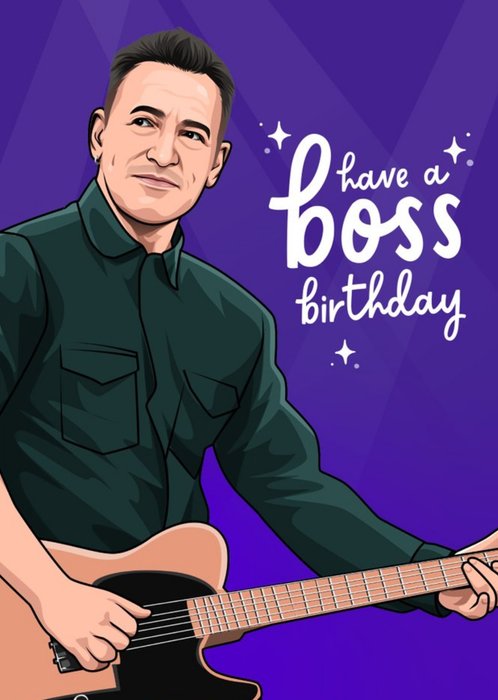 Have A Boss Birthday Illustrated Card