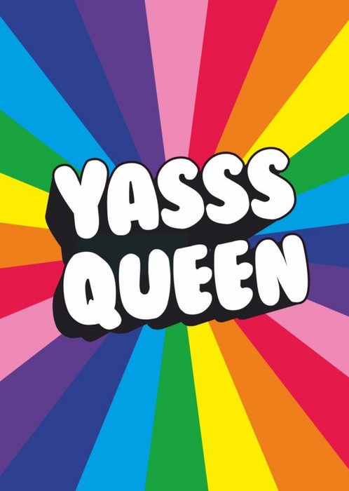 Typographic Yass Queen Card