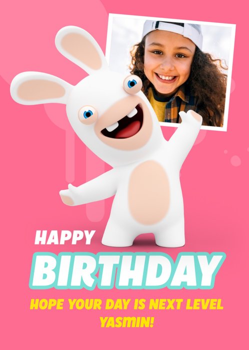 Rabbids Next Level Photo Upload Birthday Card