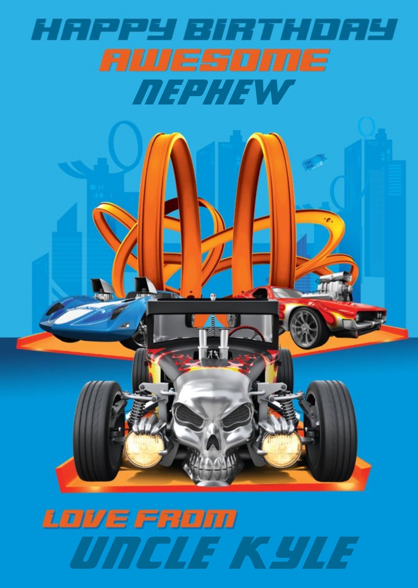 Hot Wheels Cars Awesome Nephew Birthday Card Ecard