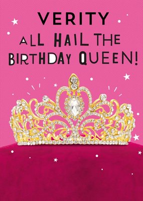 Photography Of A Crown Decorated With Diamonds Birthday Card