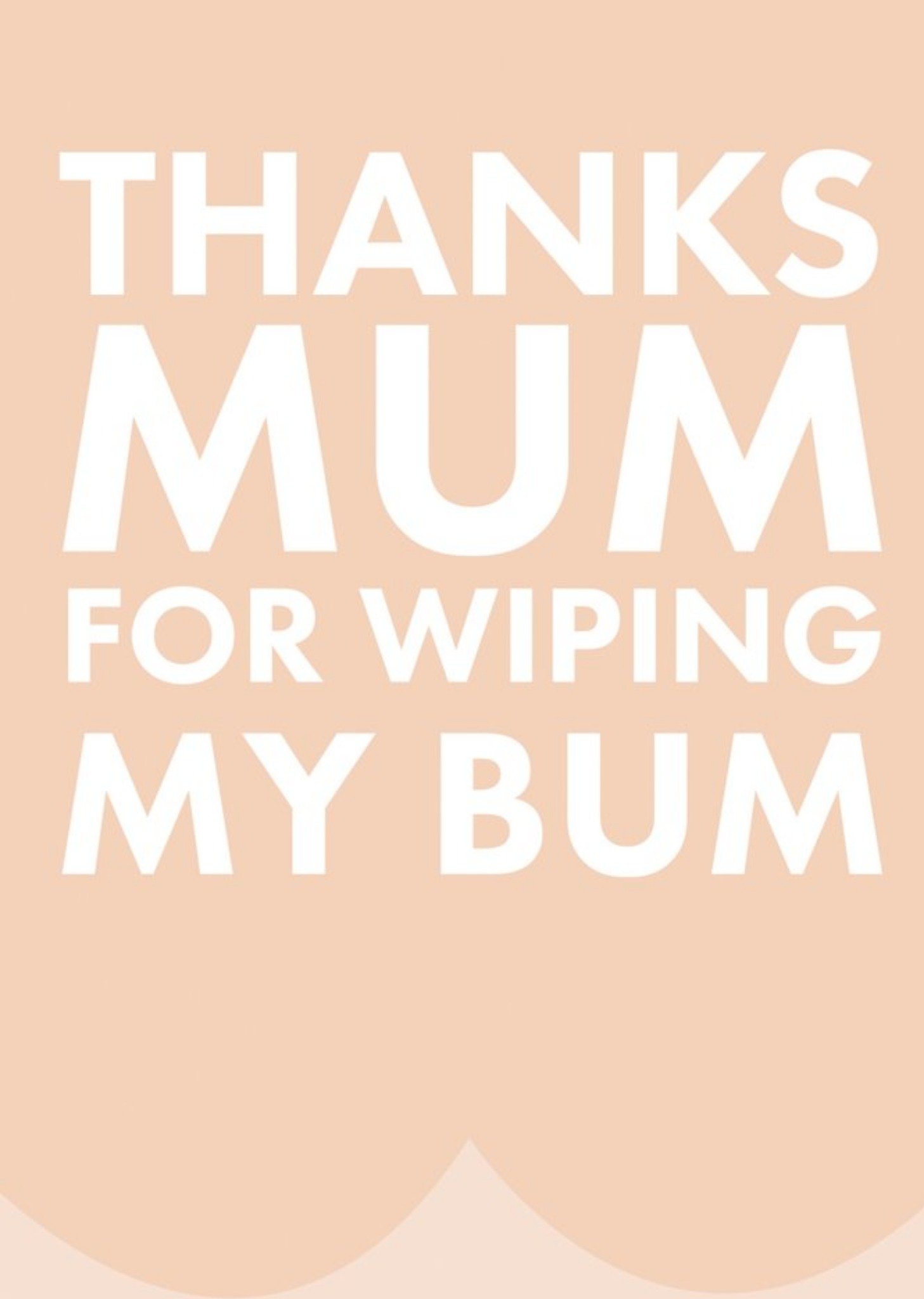 Rumble Cards Thanks Mum For Wiping My Bum Mother's Day Card