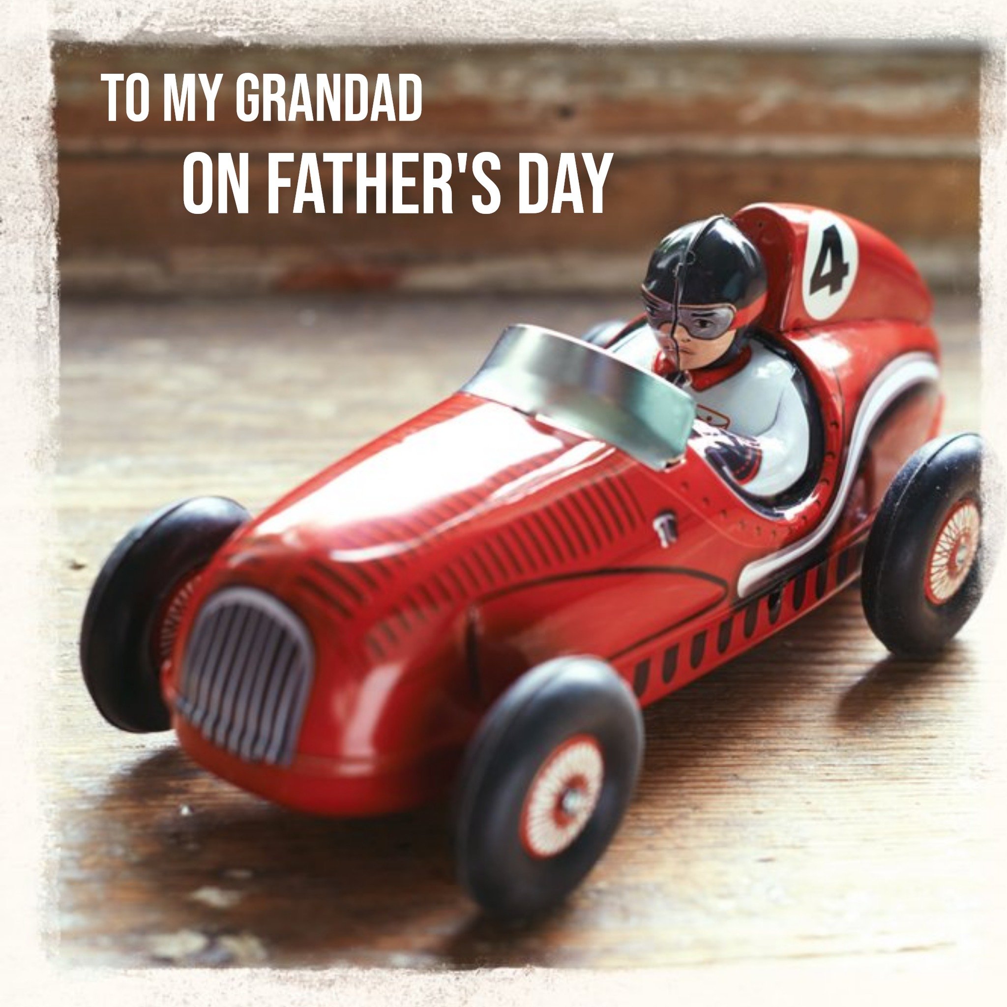 Speed Racer Grandad Fathers Day Card, Square