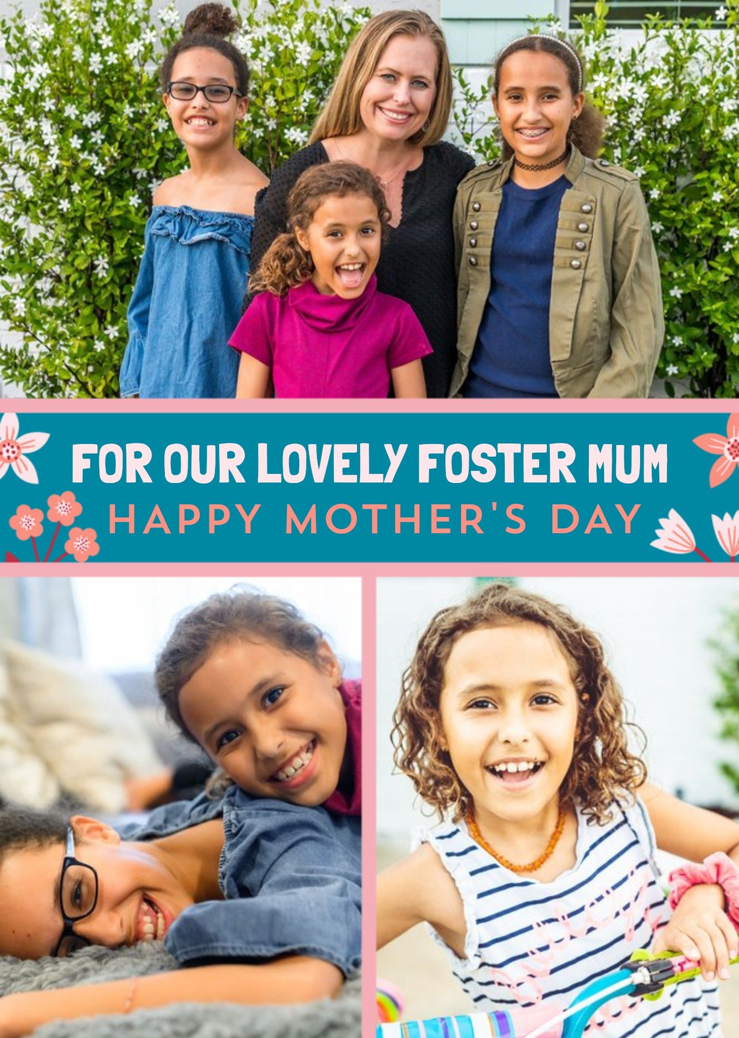 Moonpig For Our Lovely Foster Mum Photo Upload Mothers Day Card Ecard