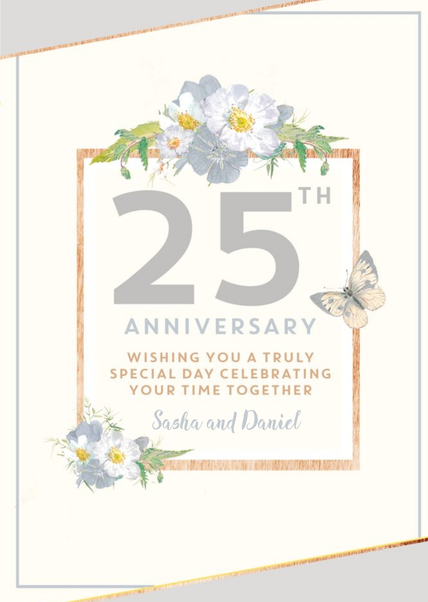 Edwardian Lady Traditional 25th Anniversary Card, Wishing You A Truly Special Day, Large