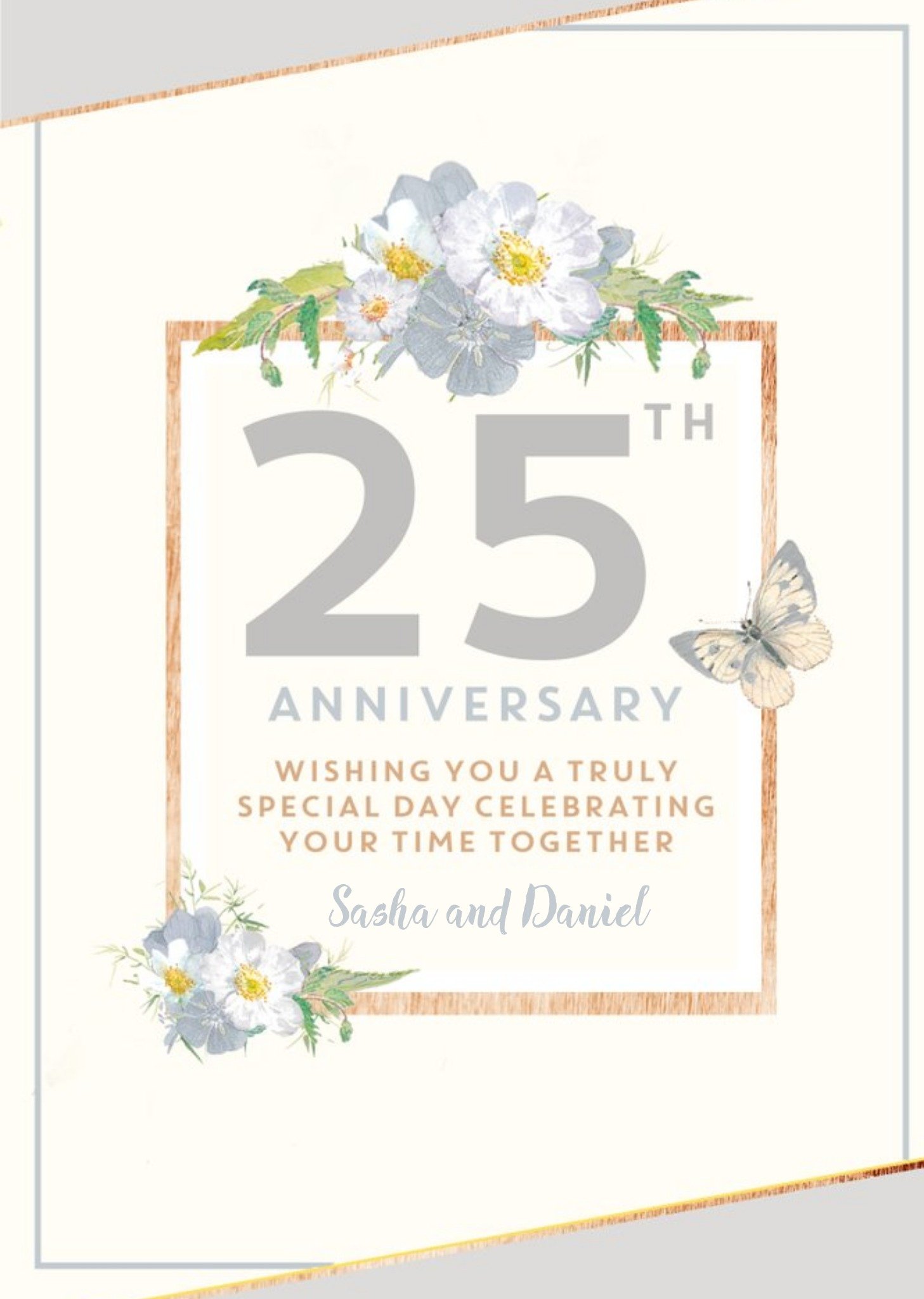 Edwardian Lady Traditional 25th Anniversary Card, Wishing You A Truly Special Day