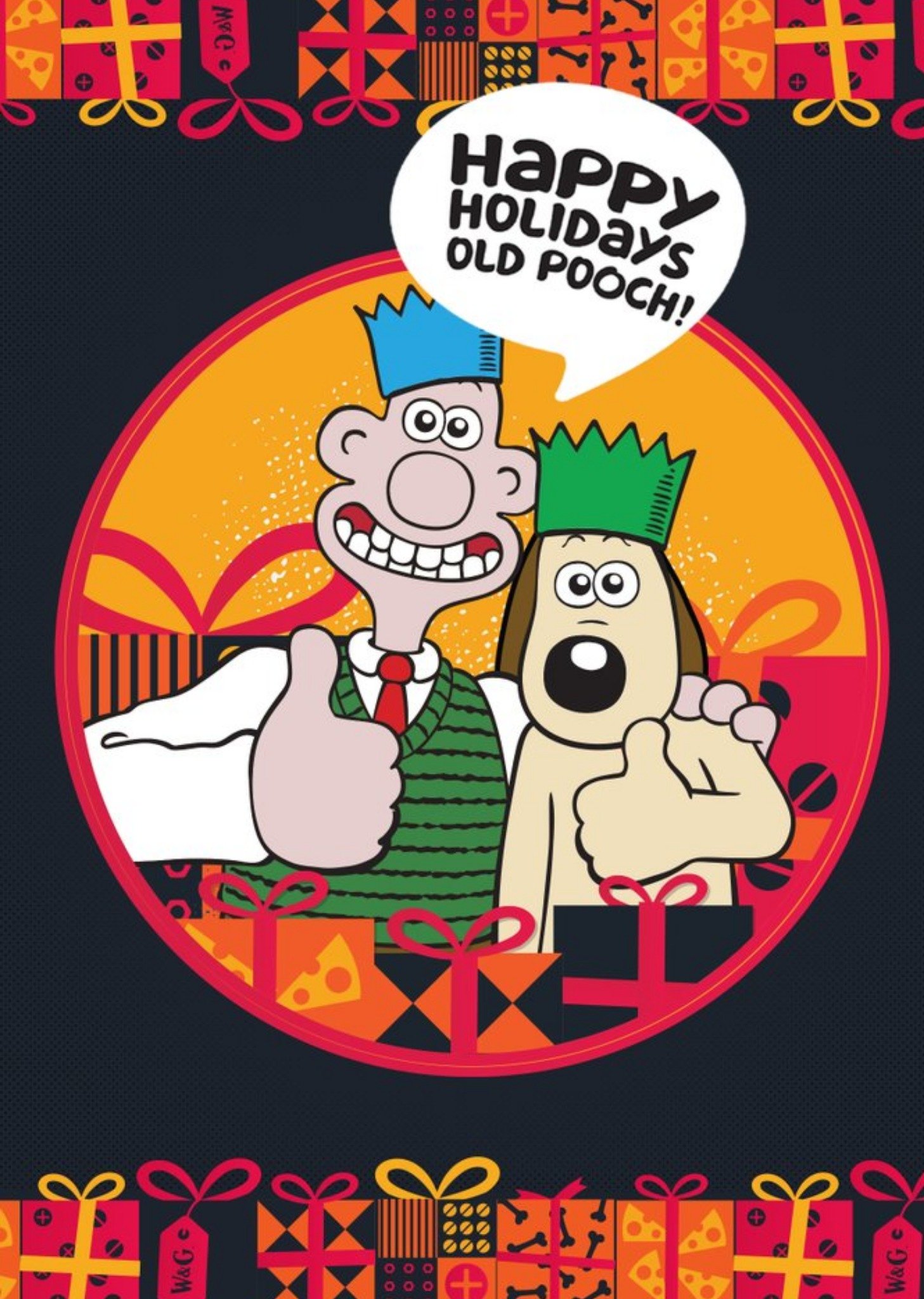 Wallace And Gromit Happy Holidays Old Pooch Christmas Card Ecard