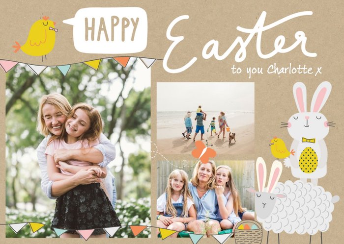 Cute Easter card - Happy Easter - Photo Upload