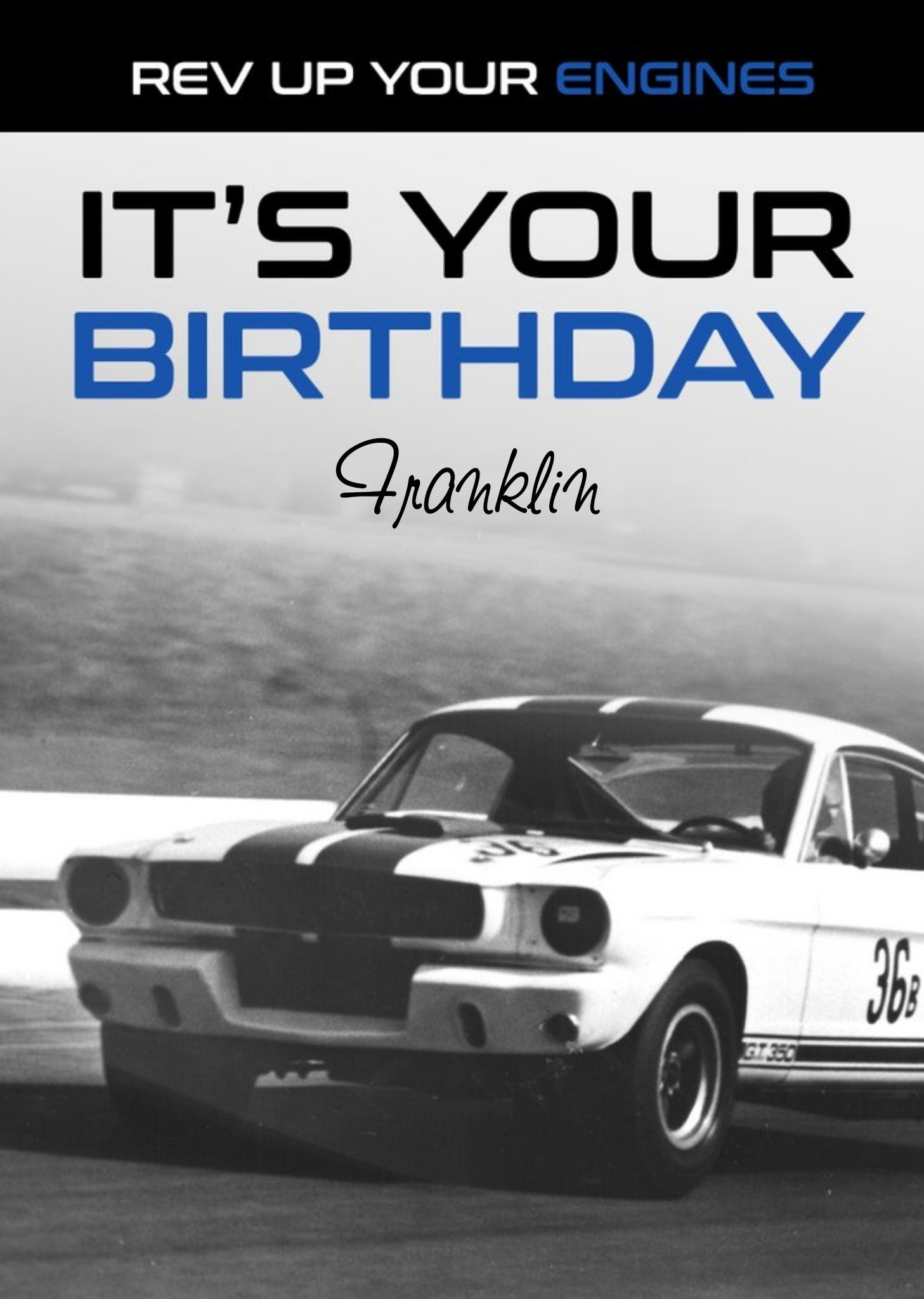 Moonpig Shelby Rev Up Your Engines Birthday Card, Large