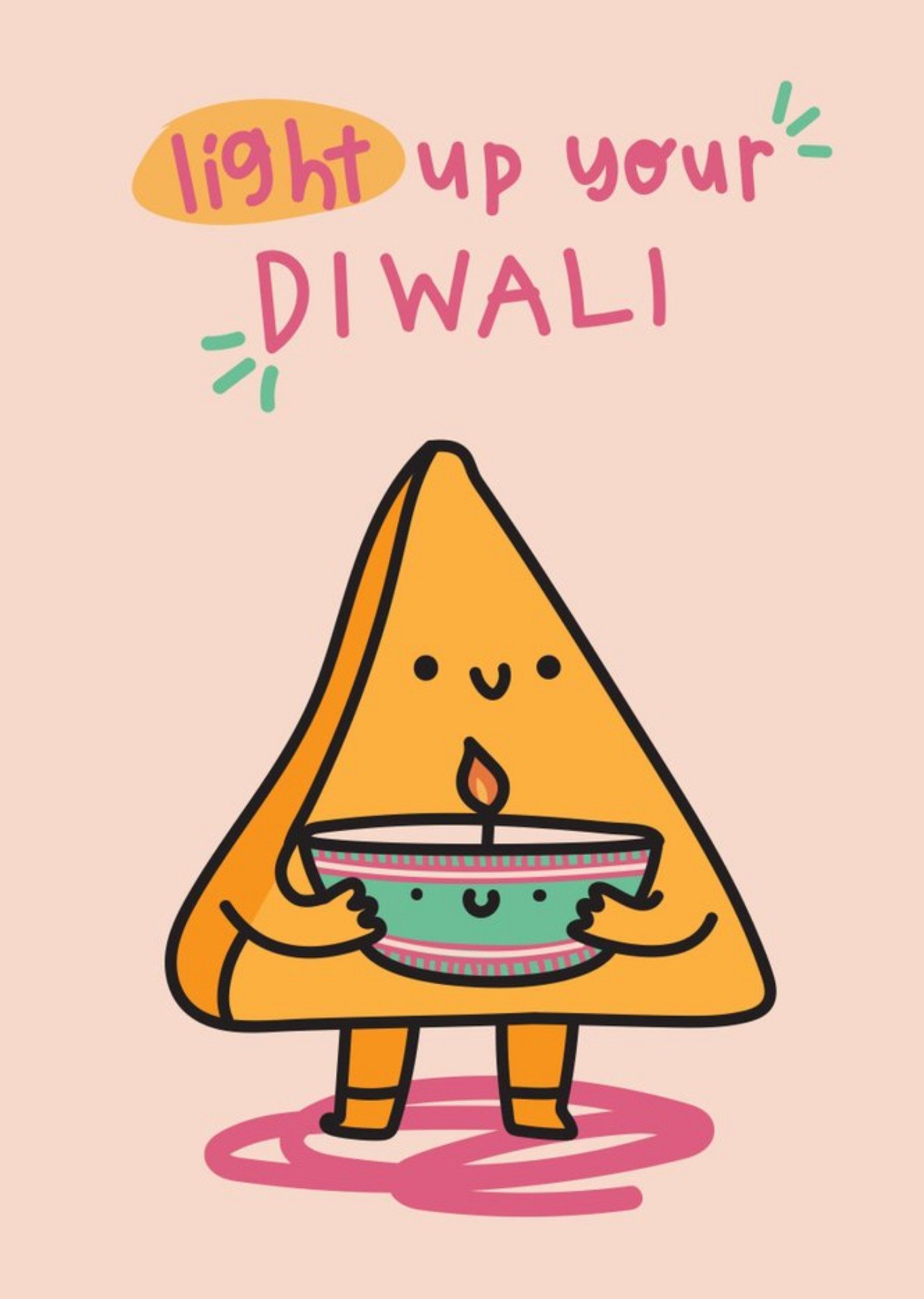 Light Up Your Diwali Cute Card Ecard