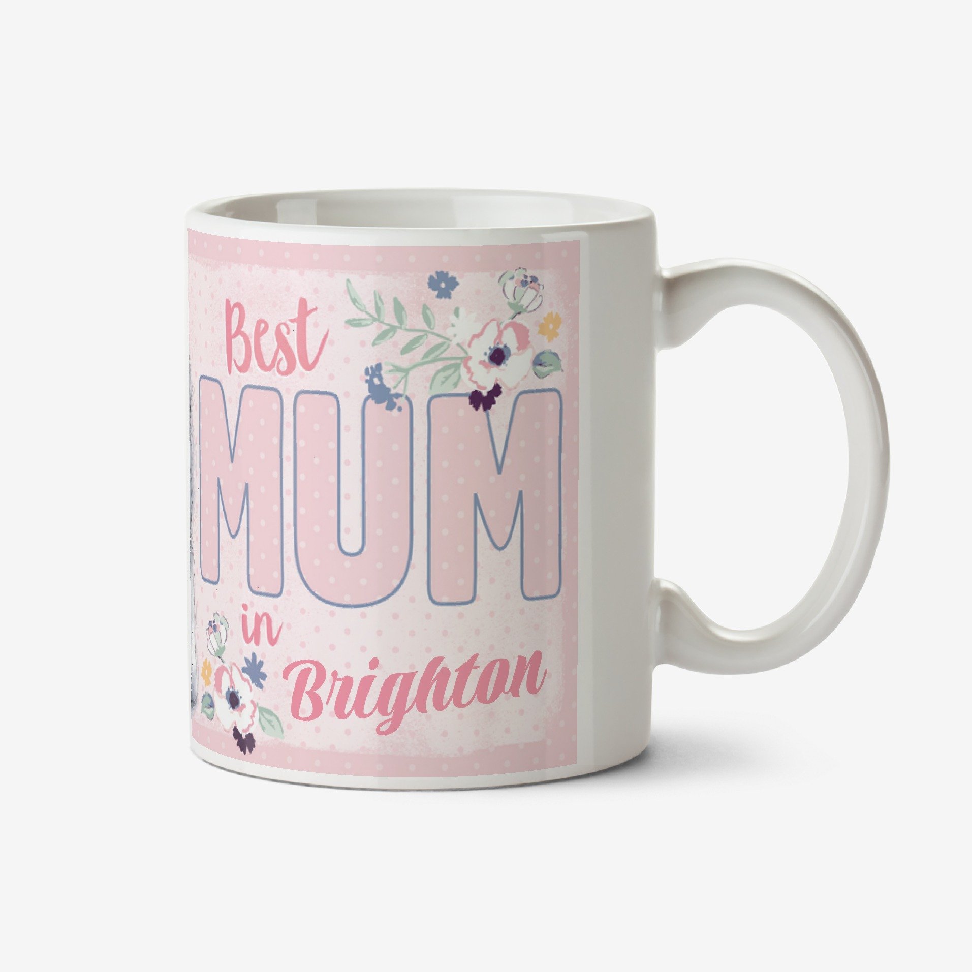 Tatty Teddy Best Mum Personalised City Photo Mug Ceramic Mug