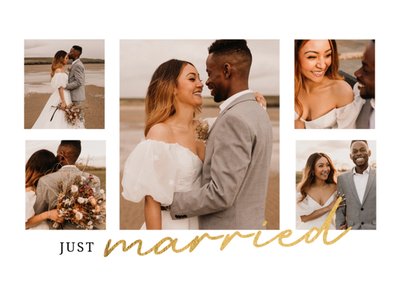 Just Married Photo Upload Postcard