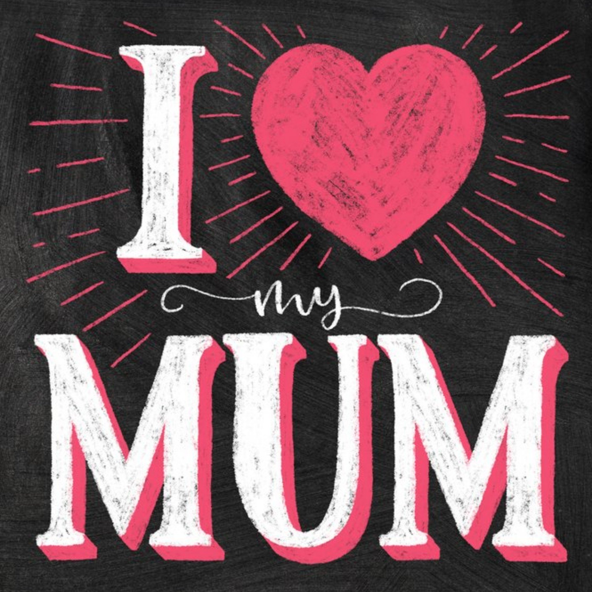 I Heart My Mum Card, Square