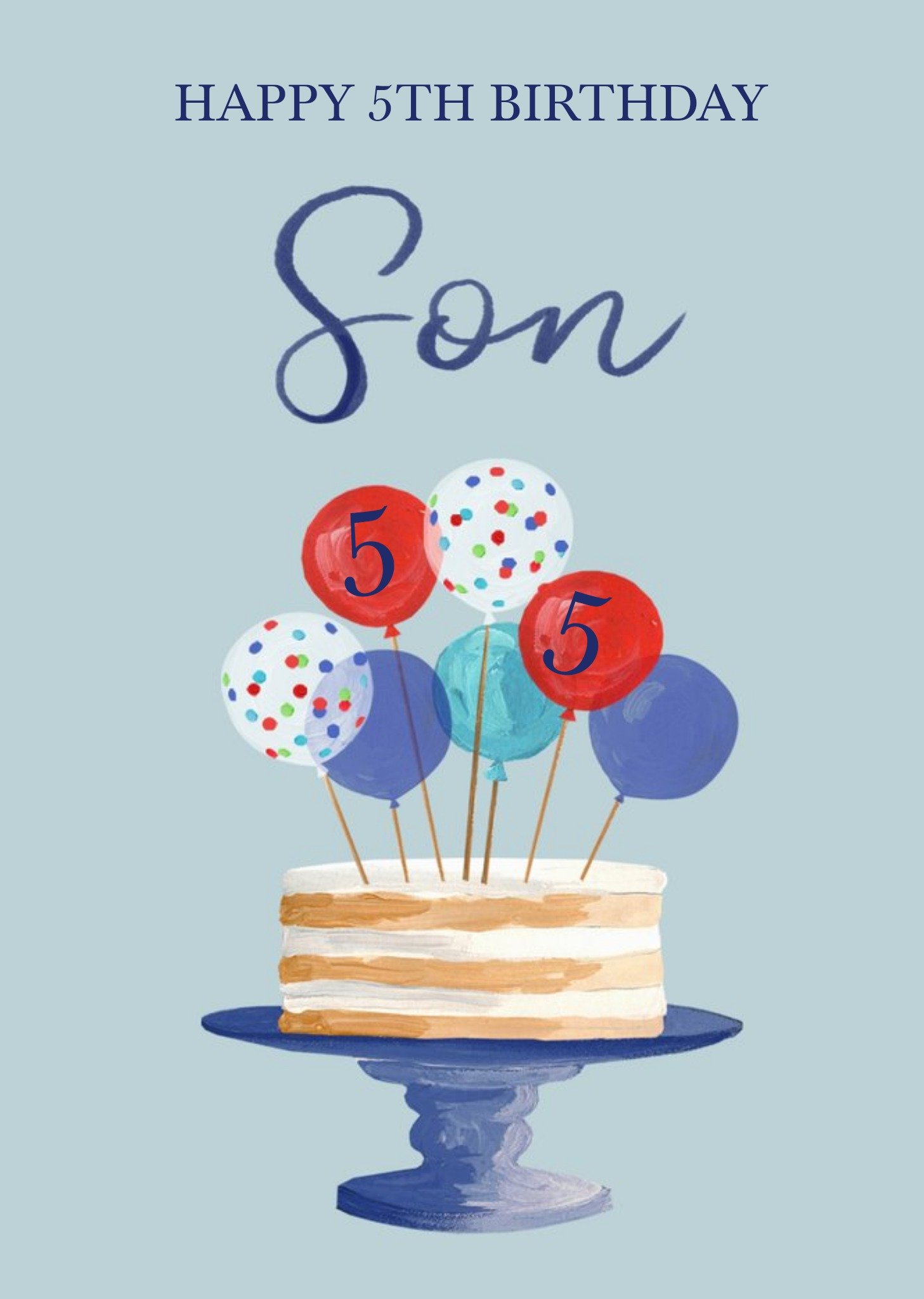 Okey Dokey Design Okey Dokey Illustrated Cake Son Birthday Card Ecard