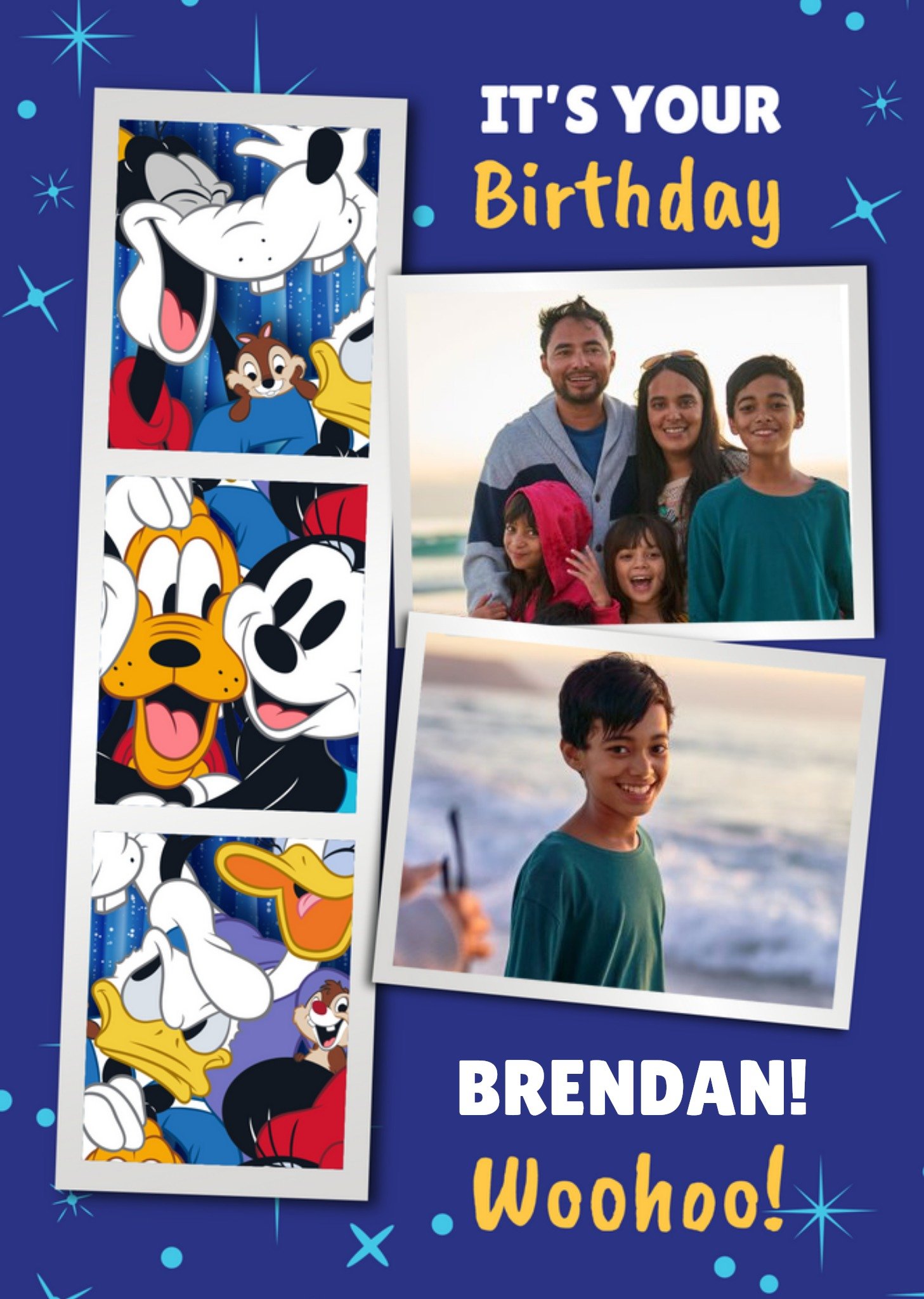 Disney 100 Photo Upload Strip Photo Booth Style Birthday Card Ecard