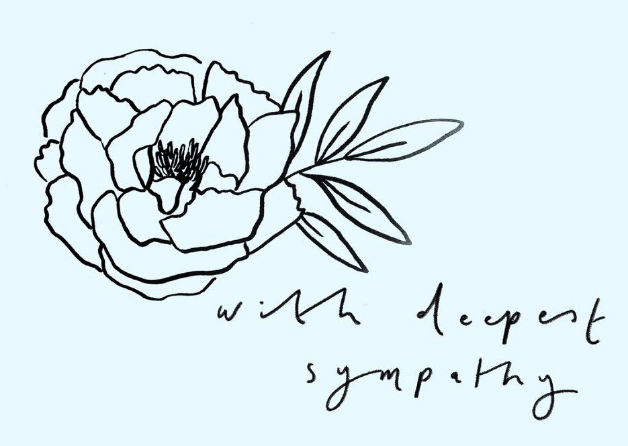 Moonpig Chloe Turner Floral Deepest Sympathy Card Ecard