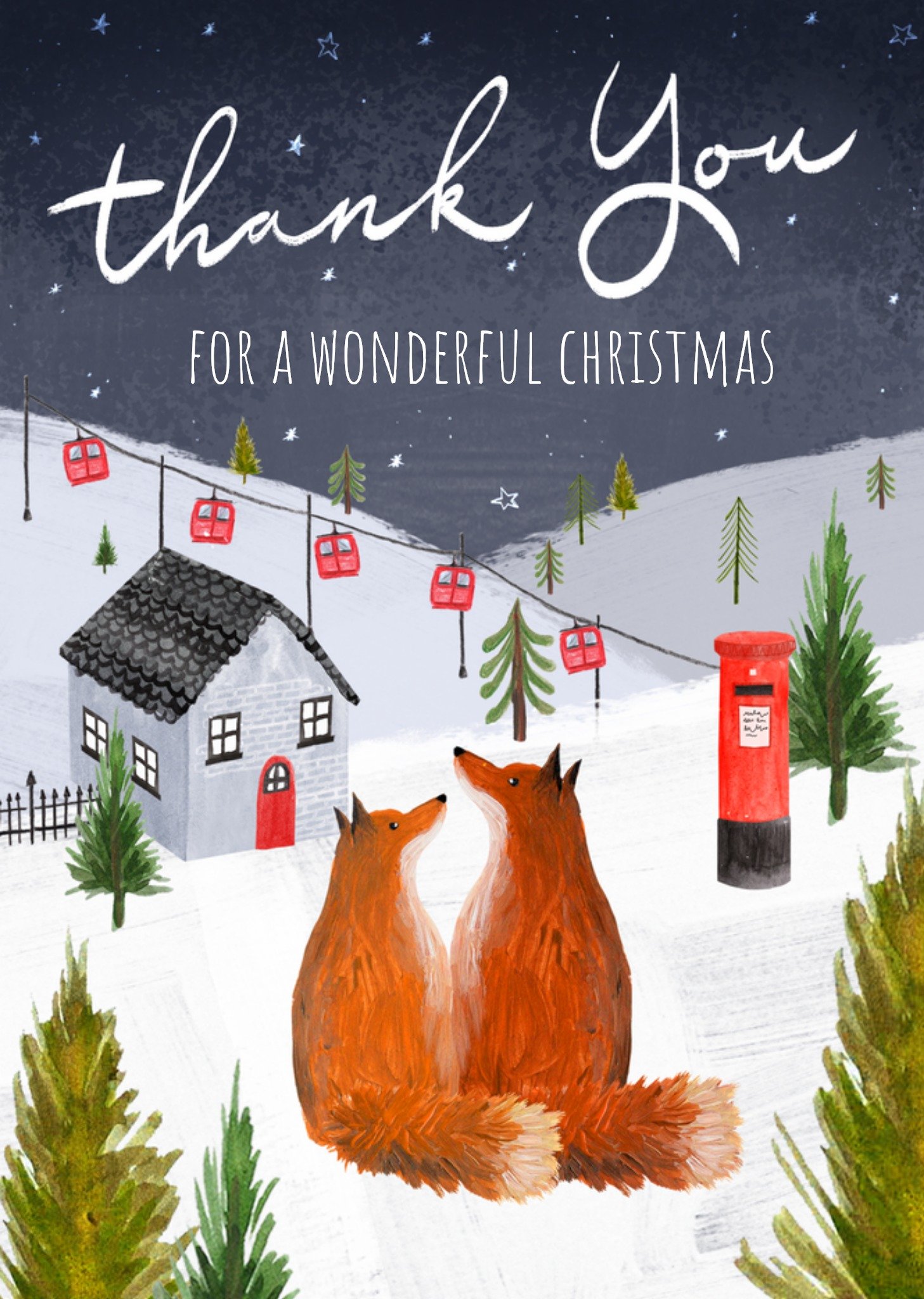 Moonpig Thank You For A Wonderful Christmas Card Ecard