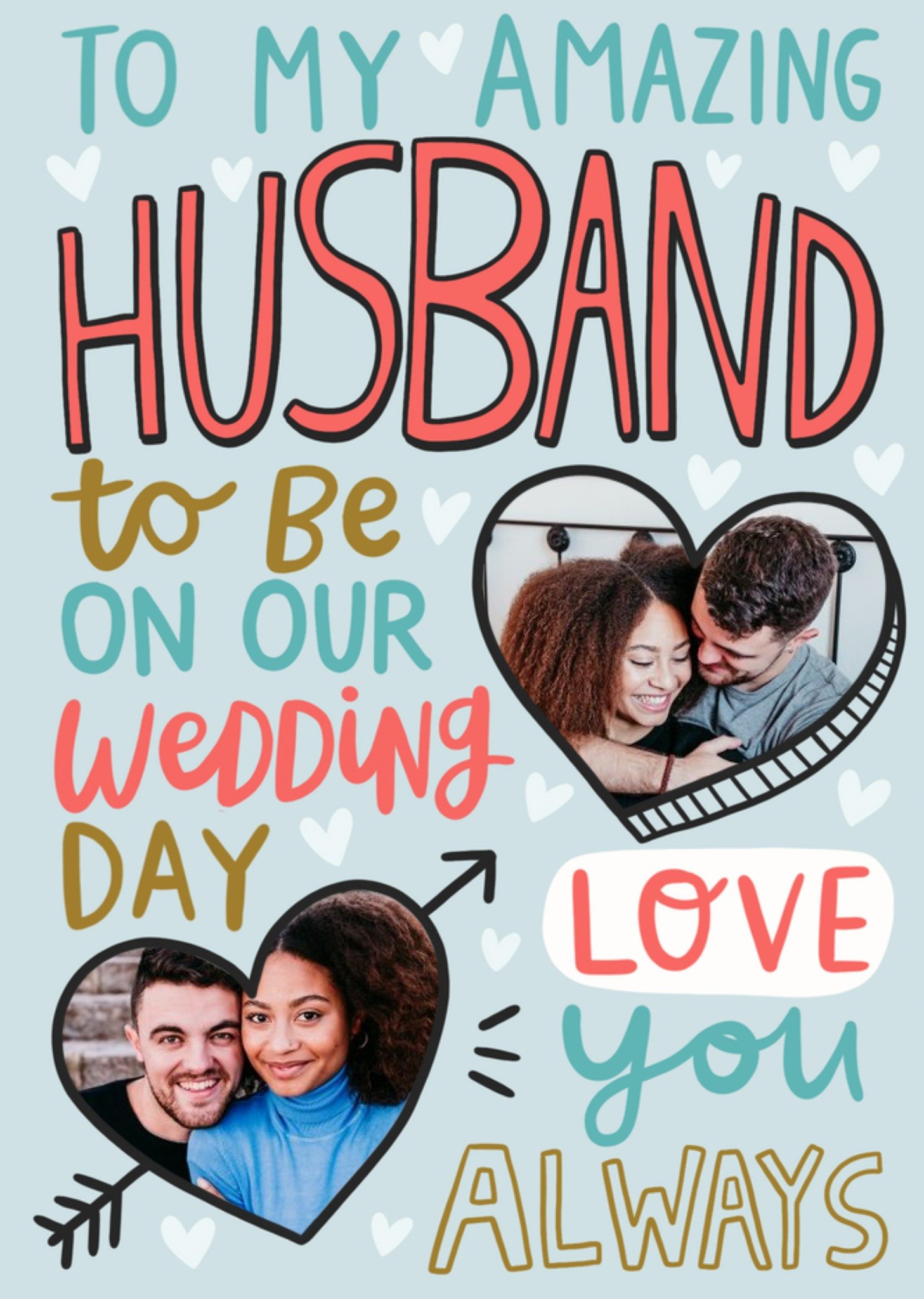 Lisa Barlow Illustration To My Amazing Husband Photo Upload Wedding Card Ecard