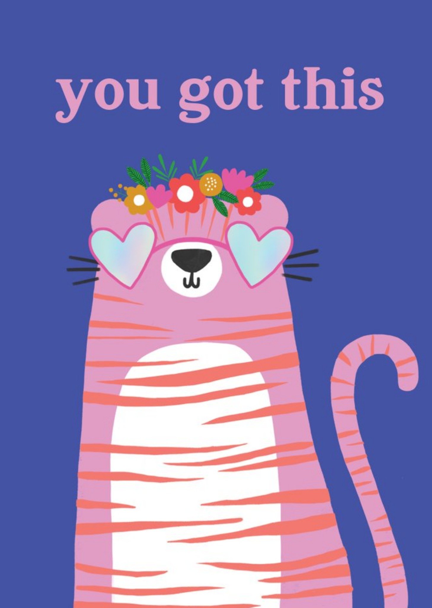 Moonpig Paperlink Choose Joy Character Cat Card, Large