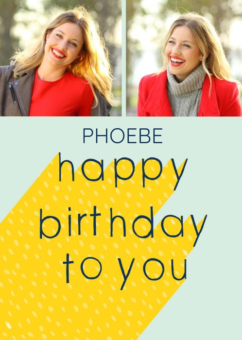 Double Photo Upload Birthday Card