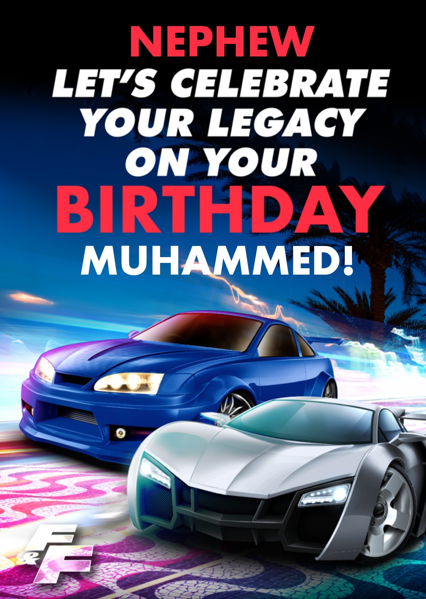 Fast And Furious Nephew Birthday Card Ecard