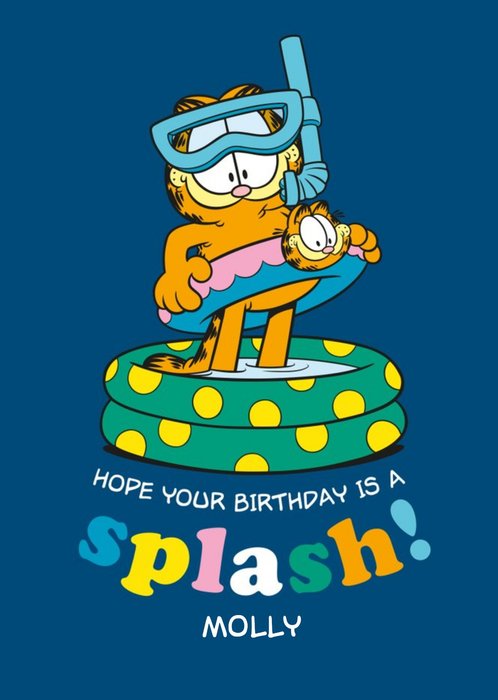 Garfield Hope Your Birthday Is A Splash Card
