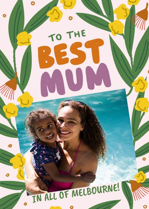 Beck Ng Illustration Floral Mother's Day Mum Photo Upload Australia Card